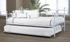 Divano letto con letto in metallo e rotelle gemellari - Bianco