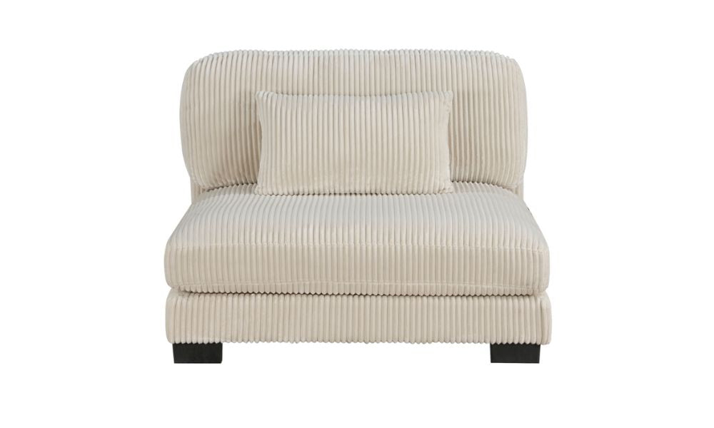 Canapé d'angle modulable beige en 4 parties