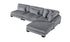 Divano componibile modulare a 4 pezzi con pouf