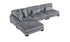 Divano componibile modulare a 4 pezzi con pouf
