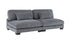 Divano componibile modulare a 4 pezzi con pouf