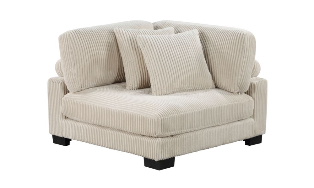 Canapé modulable 6 pièces avec pouf