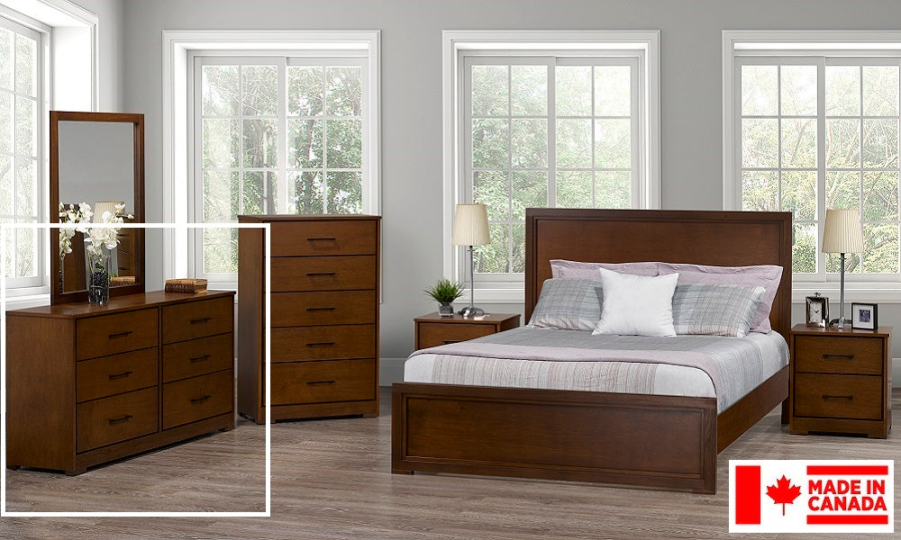 Mobilier de chambre à coucher en érable massif, fabriqué au Canada - Brooklyn