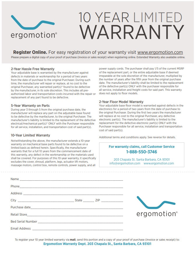 Lit à plateforme électrique réglable - e6 Advanced