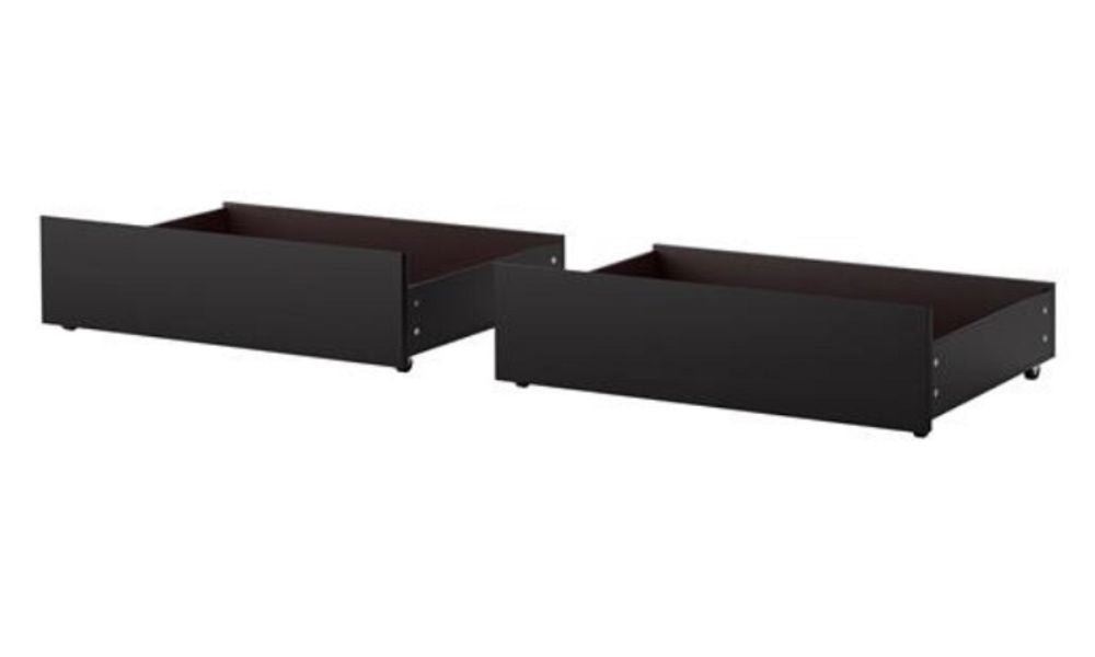 Letto a castello - Doppio sopra Doppio Stile Mission con o senza cassetti in legno massello - Espresso