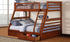 Letto a castello - Singolo sopra matrimoniale con 2 cassetti in legno massello - Miele