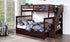 Letto a castello - Singolo sopra il matrimoniale con scala, letto estraibile o 2 cassetti in legno massello - Espresso