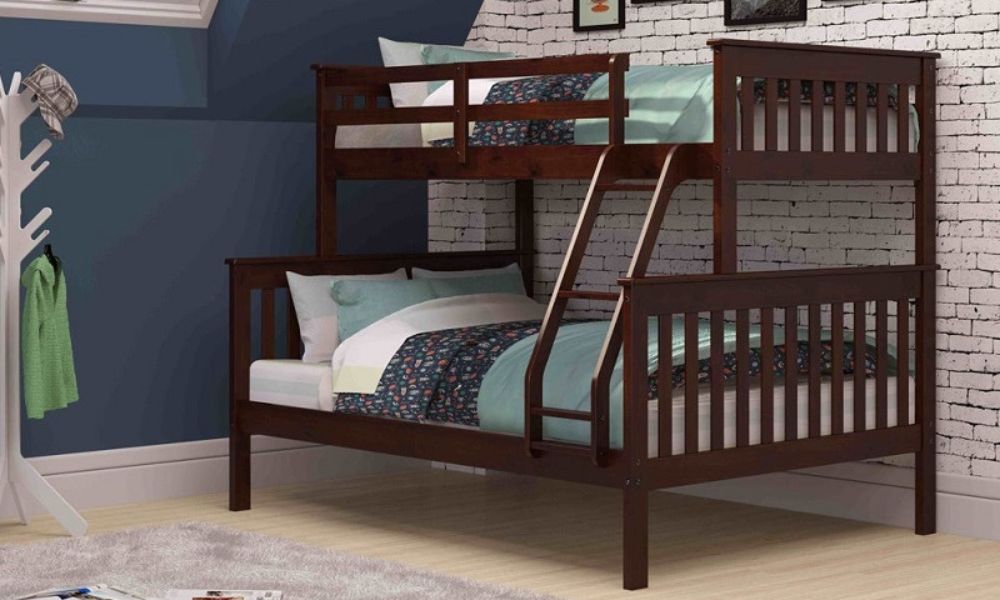 Letto a castello - Singolo sopra il matrimoniale con o senza rotelle in legno massello - Espresso