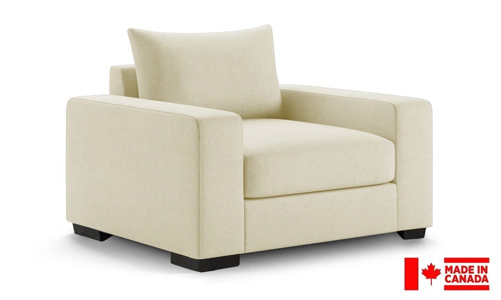 Chaise en tissu de luxe (Fabriquée au Canada)