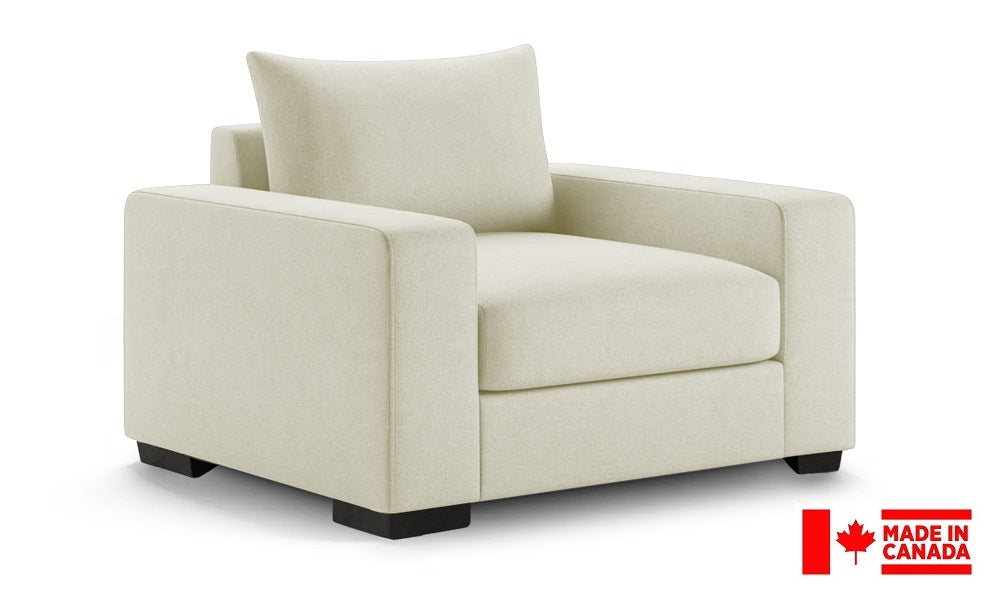 Chaise en tissu de luxe (Fabriquée au Canada)