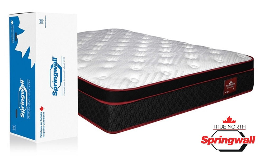 Springwall® True North Chiropractic® Fairbanks Matelas à sommier à ressorts avec surcouche moelleuse Euro Top
