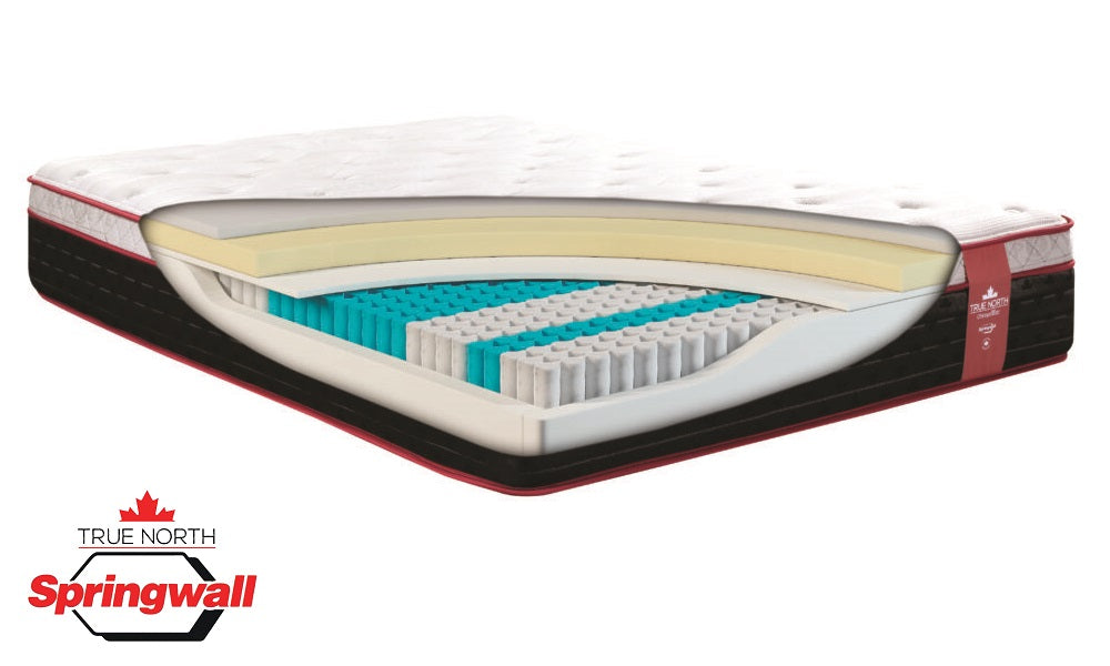 Springwall® True North Chiropractic® Fairbanks Matelas à sommier à ressorts avec surcouche moelleuse Euro Top