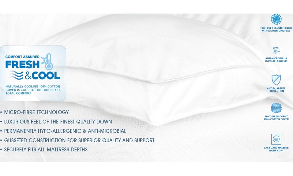 Surmatelas en gel micro-fibre alternative au duvet, 2 pouces d'épaisseur - taille Queen