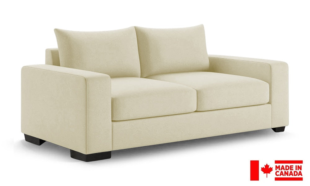 Canapé-lit luxueux en tissu (fabriqué au Canada)
