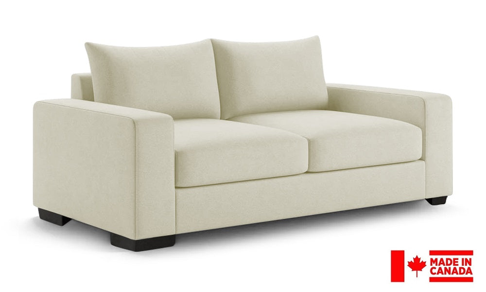 Canapé-lit luxueux en tissu (fabriqué au Canada)