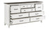 Oak Wood Bedroom Furniture Set - 8 Drawer Dresser