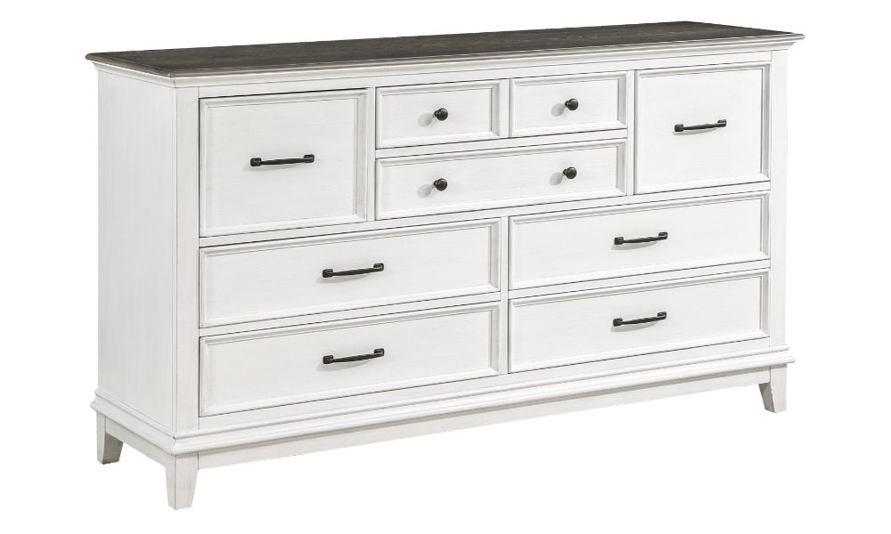 Oak Wood Bedroom Set- 8 Drawer Dresser