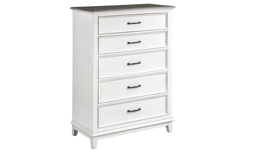 Oak Wood Bedroom Set - 5 Drawers Chest