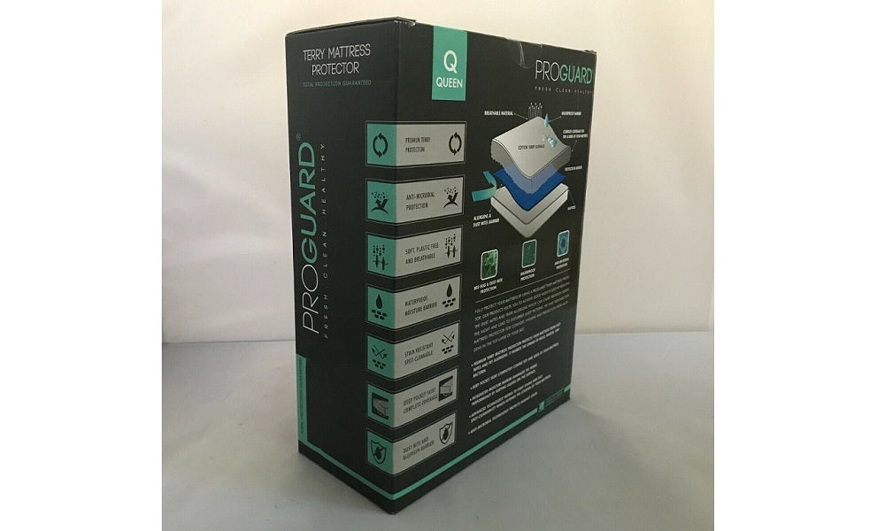Protecteur de Matelas Premium Terry Imperméable ProGuard - Queen