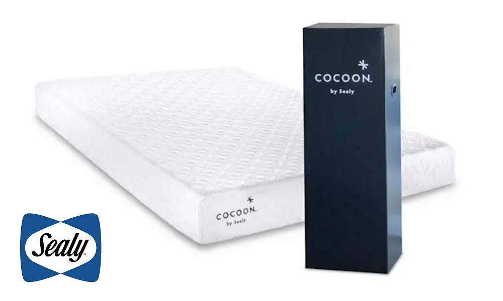 Matelas Sealy® Cocoon™ Firm en mousse à mémoire de forme de 8 pouces, livré dans une boîte