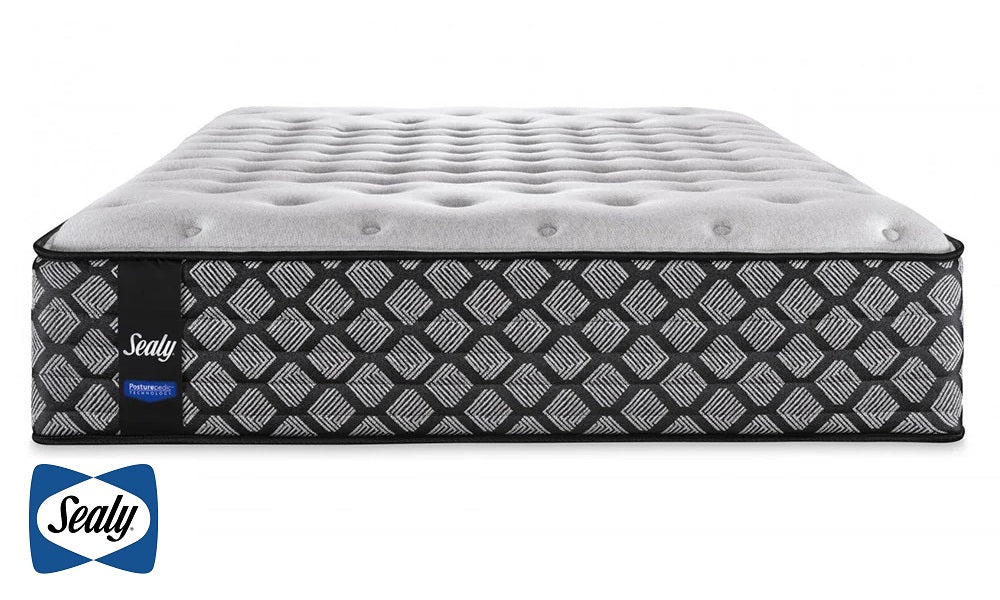Matelas Sealy Posturepedic® East-Haven à revêtement étroit, en mousse à mémoire de forme au bio-gel de latex, ferme.