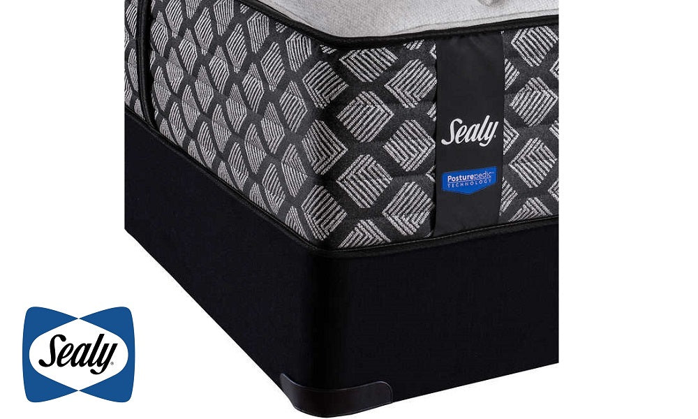 Matelas Sealy Posturepedic® East-Haven à revêtement étroit, en mousse à mémoire de forme au bio-gel de latex, ferme.