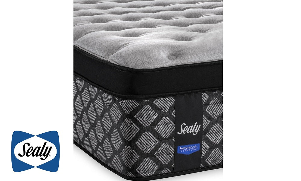 Matelas Sealy Posturepedic® East-Haven Euro Top en mousse à mémoire de forme au latex Bio-Gel, moelleux.