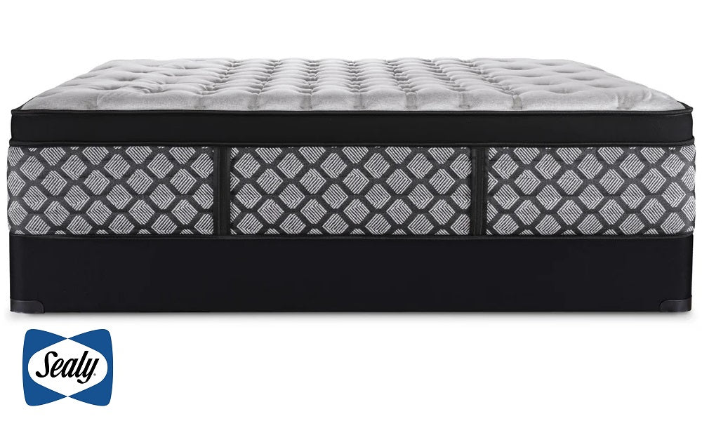 Matelas Sealy Posturepedic® East-Haven Euro Top en mousse à mémoire de forme au latex Bio-Gel, moelleux.