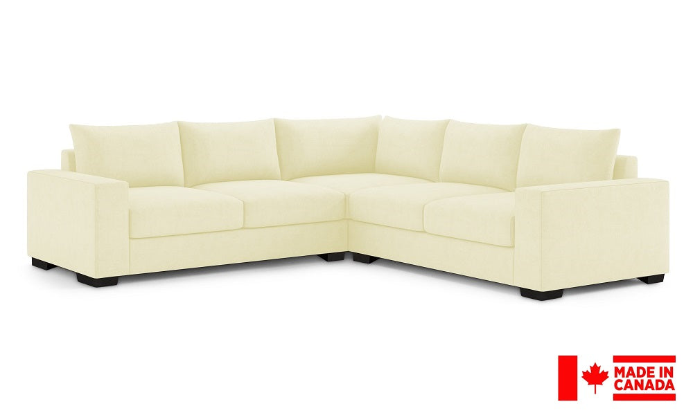 Canapé Sectionnel en Tissu de Luxe 2 x 2 avec Accoudoirs (Fabriqué au Canada)