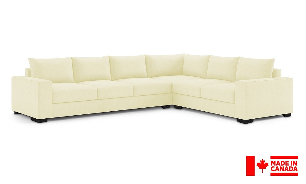 Canapé Sectionnel en Tissu de Luxe 2 x 3 avec Accoudoirs (Fabriqué au Canada)
