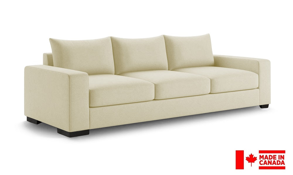 Canapé en tissu de luxe (Fabriqué au Canada)