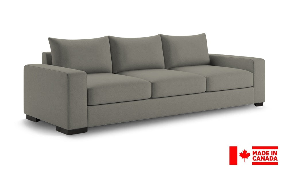 Canapé en tissu de luxe (Fabriqué au Canada)