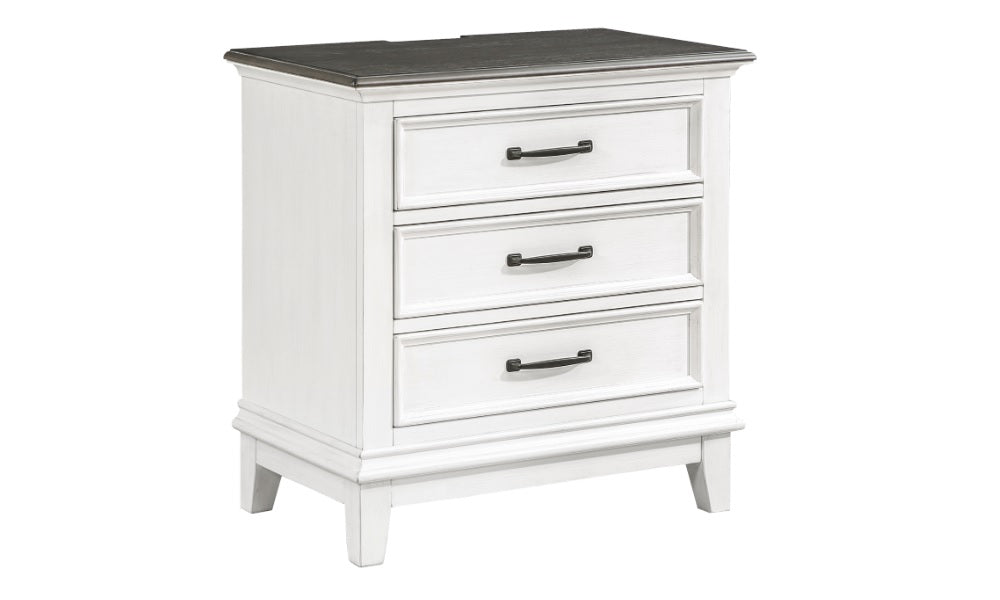 Solid Oak Wood Bedroom Set - 3 Dr. Night Table