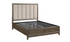 Solid Oak Wood Engineered and Veneer Bedroom Set - Dark Walnut - King Bed