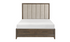 Solid Oak Wood Engineered and Veneer Bedroom Set - Dark Walnut - Queen Bed