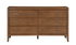 Solid Oak Wood Engineered and Veneer Bedroom Set - Light Brown - 6 Drawer Chest