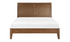 Solid Oak Wood Engineered and Veneer Bedroom Set - Light Brown - Queen Bed