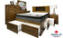 Solid Wood Bedroom Set - Frontier Double 6 Drawer Storage Bed