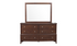 Solid Wood Engineered and Birch Veneer Bedroom Set - Dark Cherry - 6 Drawer Dresser