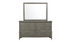 Solid Wood Engineered and Birch Veneer Bedroom Set - Gray - 6 Drawer Dresser