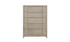 Solid Wood Engineered and Birch Veneer Bedroom Set - Light Gray - 5 Drawer Chest