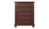 Solid Wood Engineered and Mindy Veneer Bedroom Set - Cherry Brown - 5 Drawer Chest