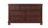Solid Wood Engineered and Mindy Veneer Bedroom Set - Cherry Brown - 7 Drawer Dresser