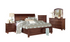 Solid Wood Engineered and Mindy Veneer Bedroom Set - Cherry Brown