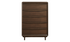 Solid Wood Engineered and Veneer Bedroom Set - Walnut Veneer - 5 Drawer Chest