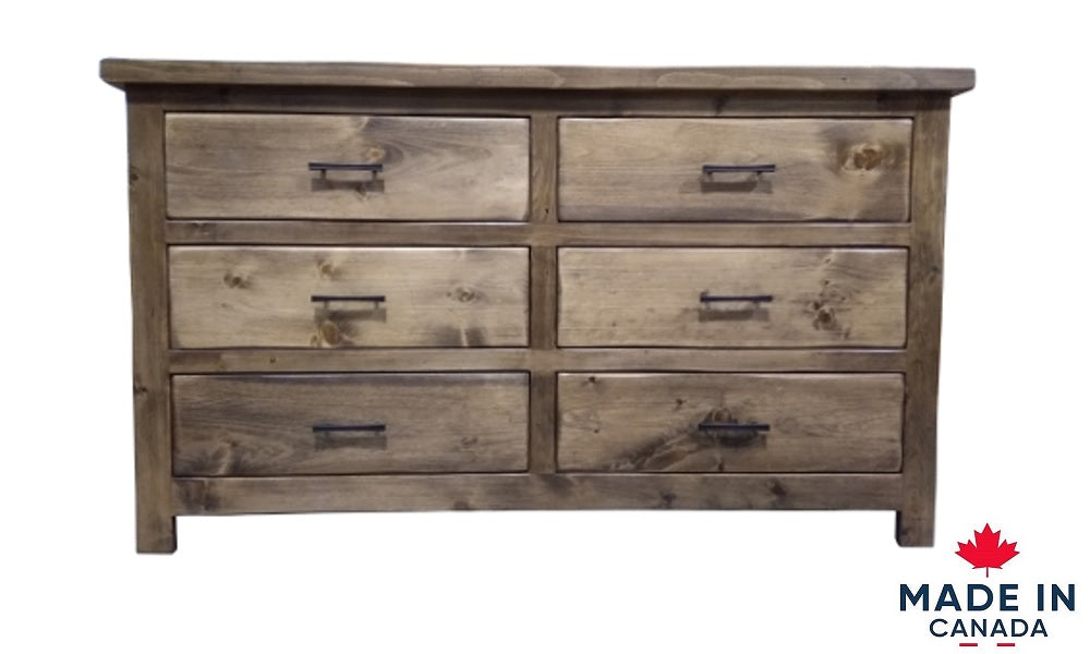 Solid Wooden Bedroom Set- 6 Drawer Dresser