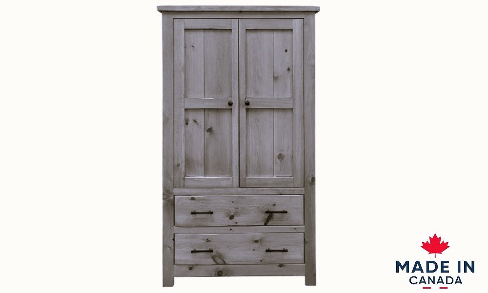 Solid Wooden Bedroom Set - 2 Door Armoire / Wardrobe
