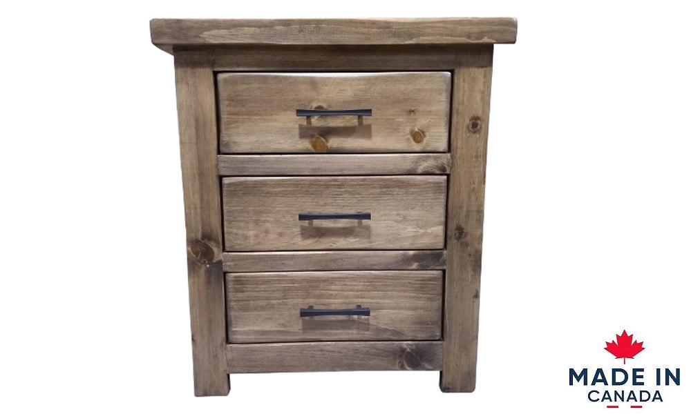 Solid Wooden Bedroom Set - 3 Drawer Night Table