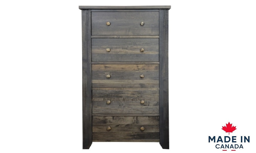 Solid Wood Maple Bedroom Furniture Set - 5 Drawer Chest