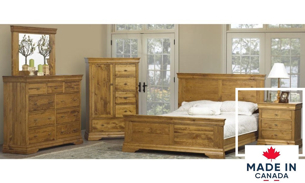 Solid Wooden Maple Bedroom Set - 3 Drawer Night Table